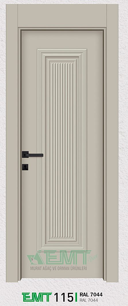 Krem sobna vrata EMT 115 u RAL 7044 tonu